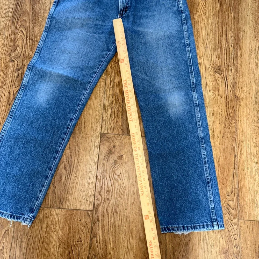 Wrangler Mens 32x30 Straight Leg Denim Jeans Blue y2k 100% Cotton western casual
